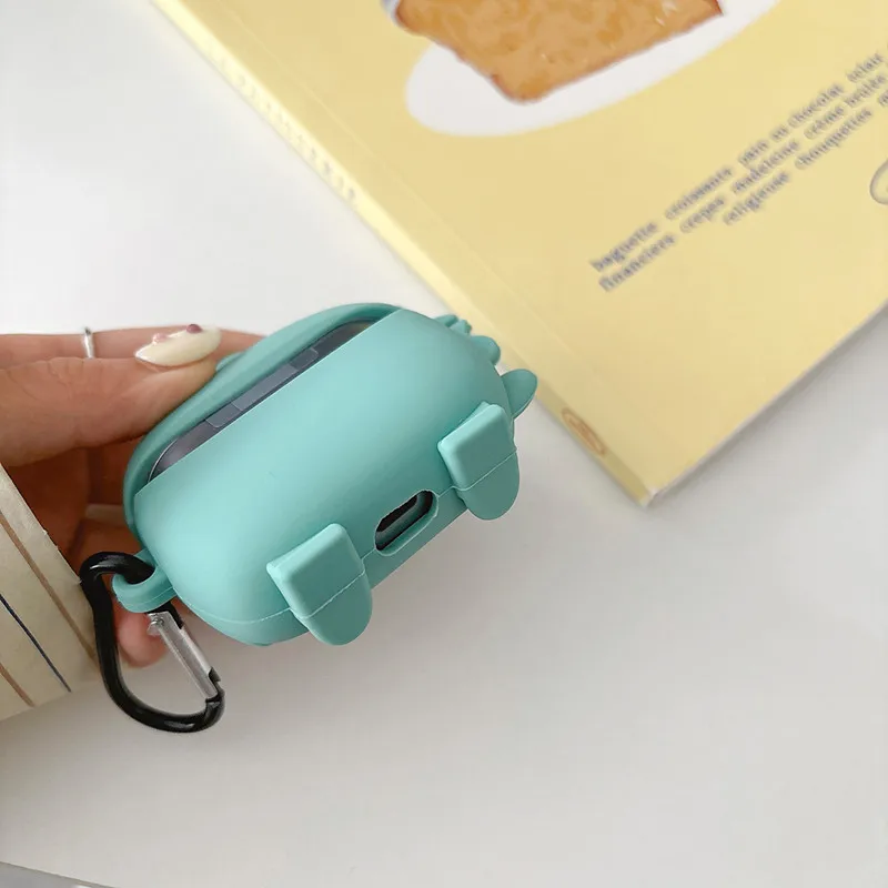 Headphone Case for Samsung Galaxy Buds 3/Buds 3 Pro,Cute Creative Duck Dinosaur Soft Silicone Shockproof Eeabuds Cover with Hook