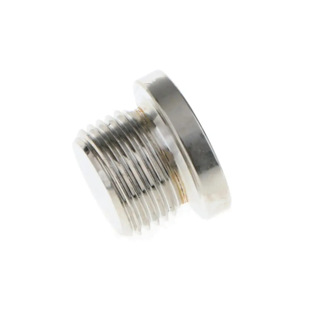 JX0006 O2 Oxygen Sensor Hex Bolt Bung Plug Automobiles Sensors Bung Plug Auto Replacement Part M18x1.5 Silver