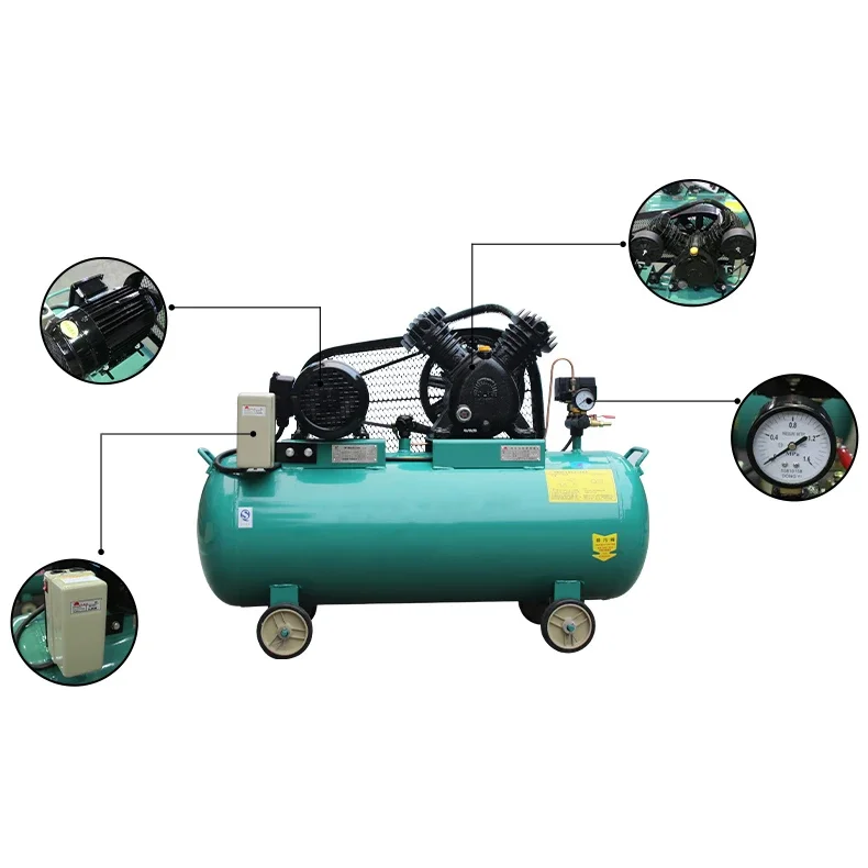 Portable mini air compressor 7-132kw 35-1965cfm Oil-free stage single-stage two-stage compression industrial air compressor