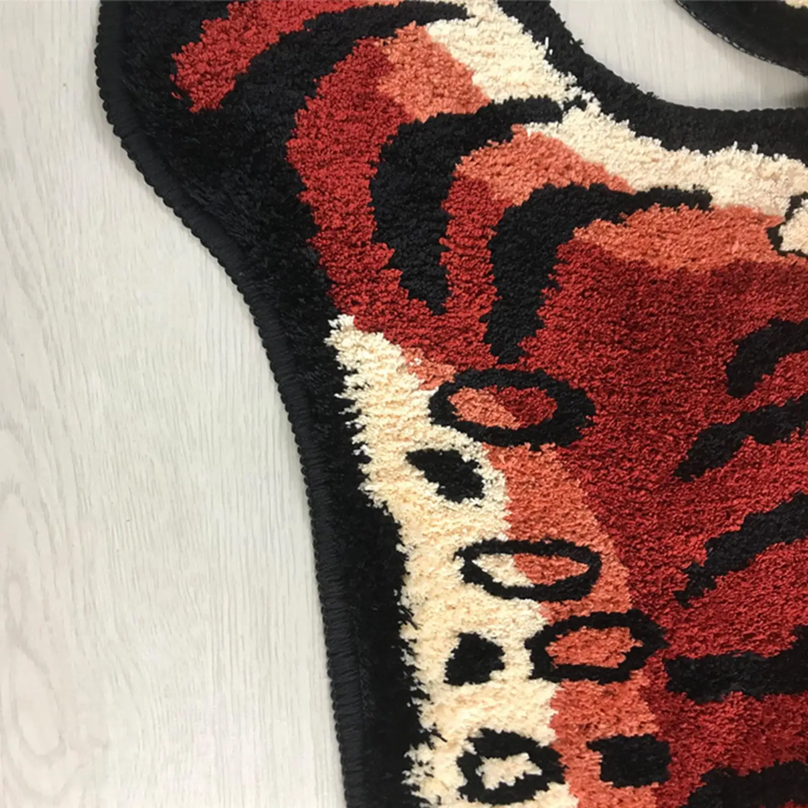 Tiger Print Area Rug for Home Decoration Non Slip Animal Carpet Mat for Bathroom Kitchen Doorway Small Size Washable Floor Cover