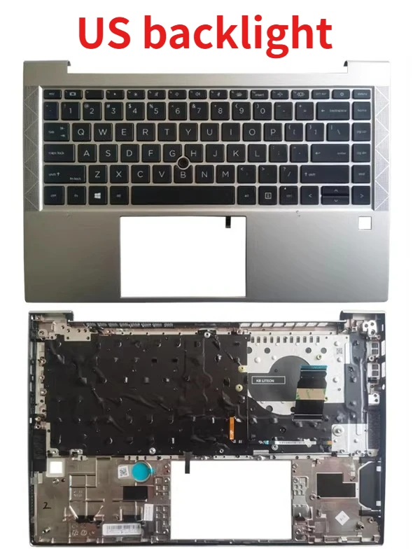 New US Latin Spain Keyboard For EliteBook 840 G8 G7 740 745 845 G7 G8 Laptop Palmrest Top Backlight Keyboard Replace Case