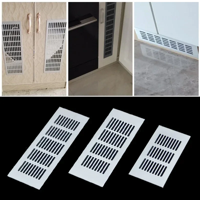 80*200/80*300/80*350 Aluminium Alloy Silver Air Vent Louvred Grill Ventilation Grille For Closet Shoe Cupboard Decorative Cover