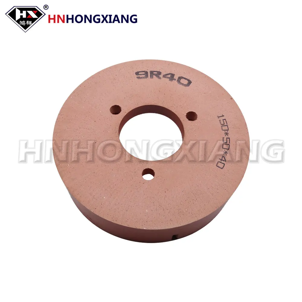 9R40 Rubber Glass Polishing Wheels For Straight Line Glass Edging Machine Glass Edge Fine Polishing 130x35x60/150x40x70