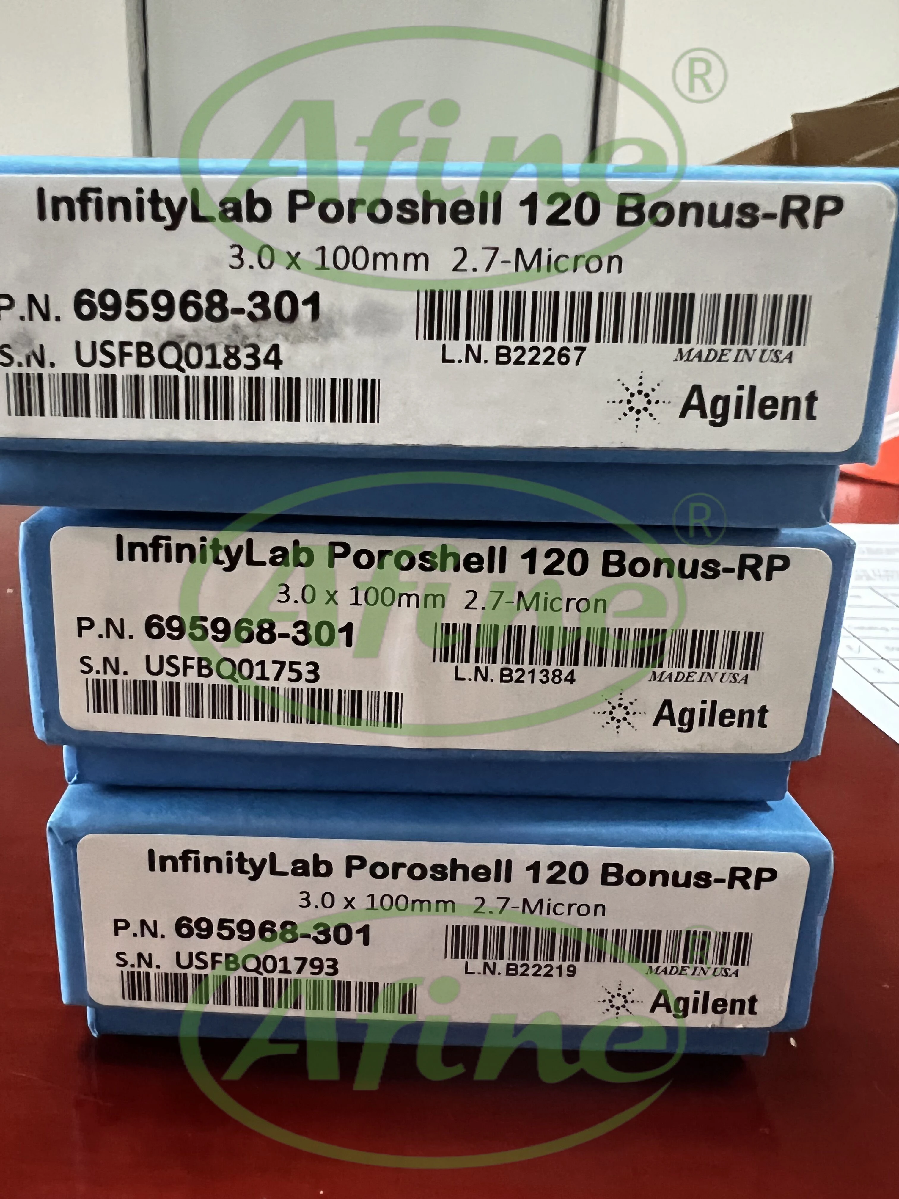 AFINE Agilent InfinityLab Poroshell 120,695968-301,Bonus-RP, 3.0 x 100 mm, 2.7 µm,600 bar