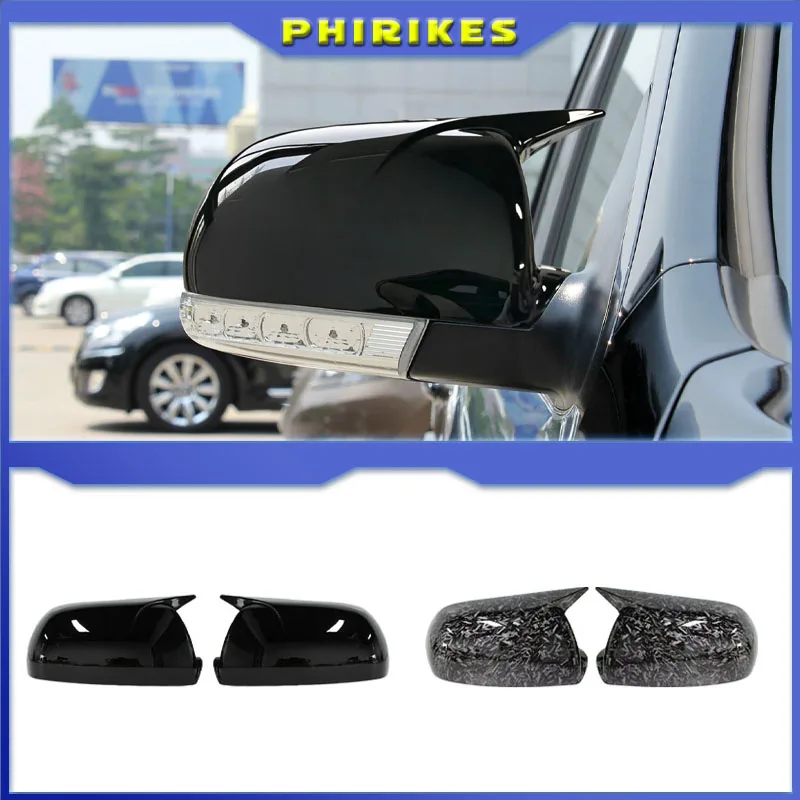 

2Pcs ABS Carbon Fiber Side Mirror Cover Stick On For Hyundai Santa Fe IX55 2006-2013 Veracrus 2007-2012 Rearview Mirror Shell