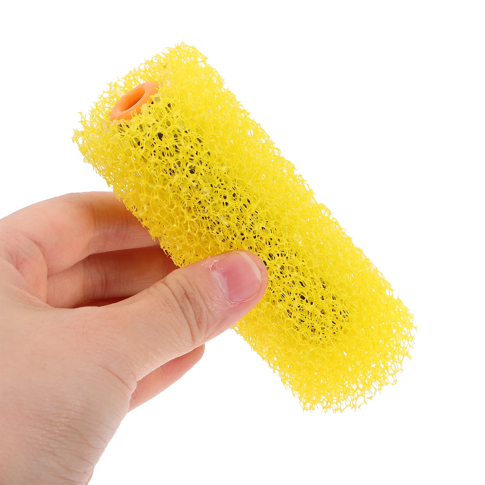 10 Stück strukturierte Farbroller, 10,2 cm große Farbroller und Tabletts für reibungslose Anwendung, gelbe kleine Rollen zum Malen