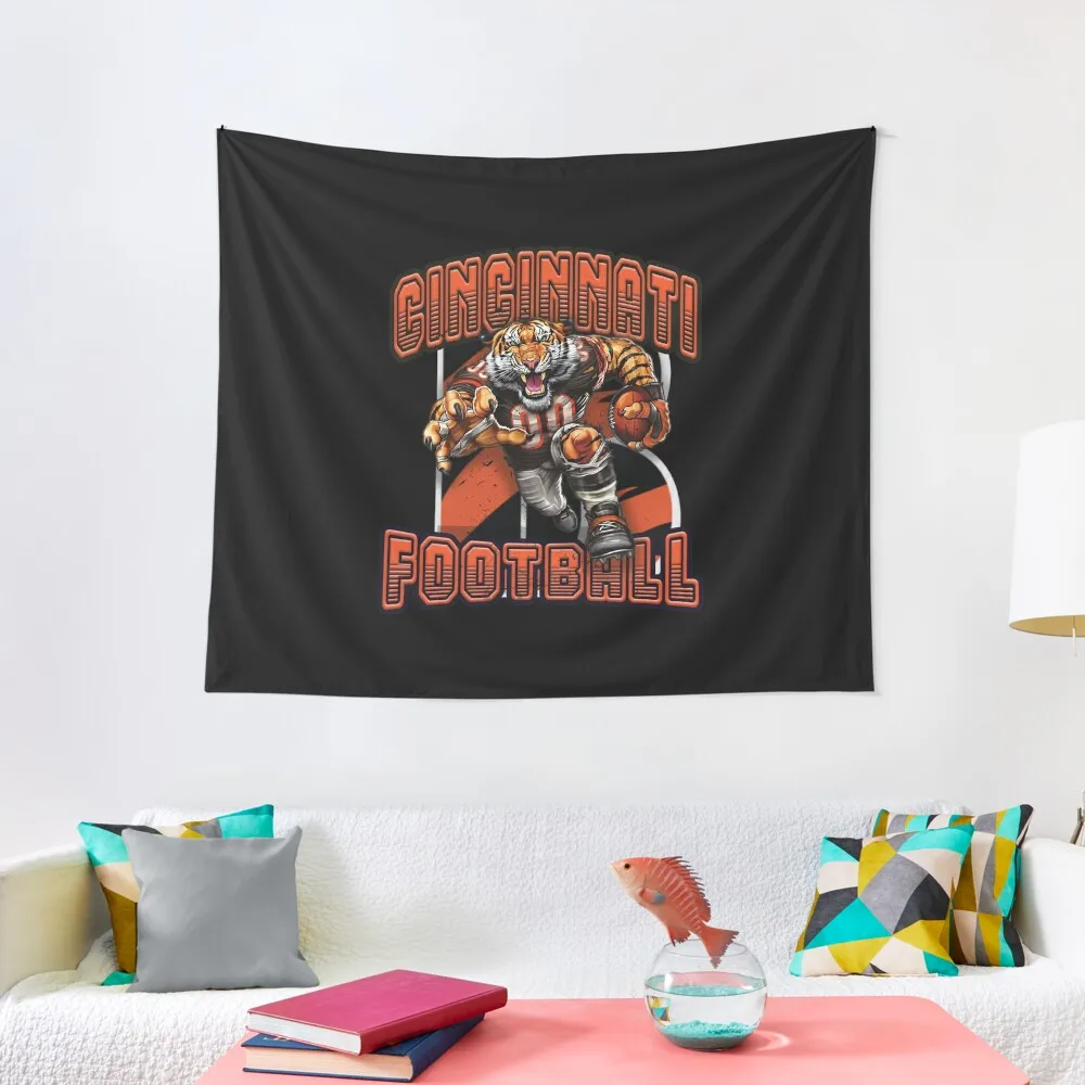 Cincinnati Football Tapestry Room Decore Aesthetic Room Decorations Aesthetic Decor Home Tapestry