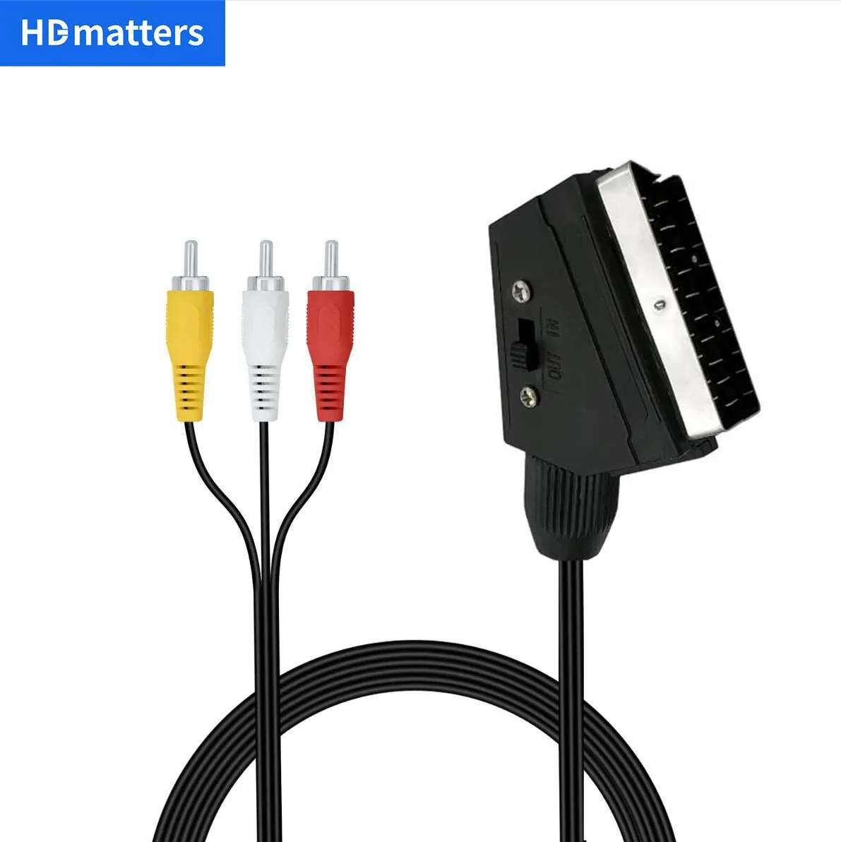 Scart to AV cable Bi-direction composite Scart to RCA video audio converter cable scart to composite AV or AV to Scart cable