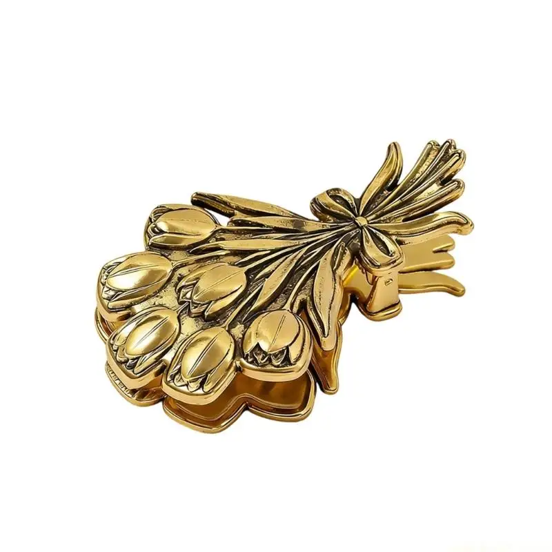 Retro Metal Bookmarks Clip Flower Ginkgo Leaves Book Page Holder Clip
