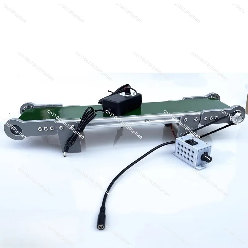 PVC desktop small conveyor belt conveyor forward and reverse suspension speed regulation line model popular science friction DIY