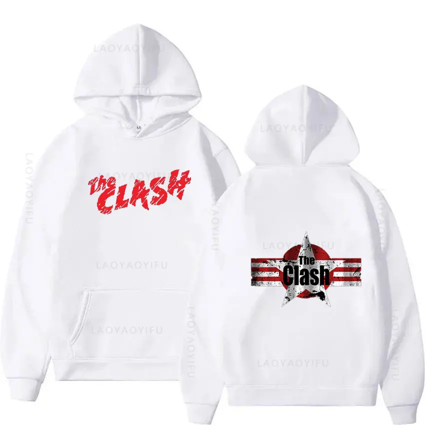 The Clash Theme Men Women Sweatshirt Print Unisex Streetwear Hip Hop Style Autumn Winter Fashion Hip Hop Tops Clothes Hoodie