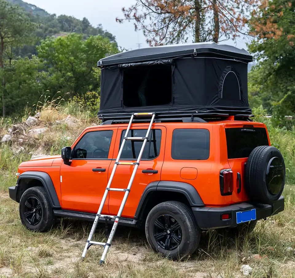 

Camping Aluminum Roof top Tent for Off Road 4x4 SUV - Universal Hard Shell Alloy Overland Rooftop Tent for 2-3 Person