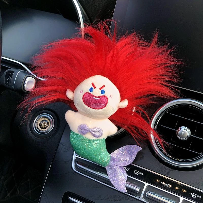 

Disney Mermaid Car Aromatherapy Air Outlet Decoration Kawaii Mermaid Cartoon Anime Accessories Car Seat Belt Cover Gift