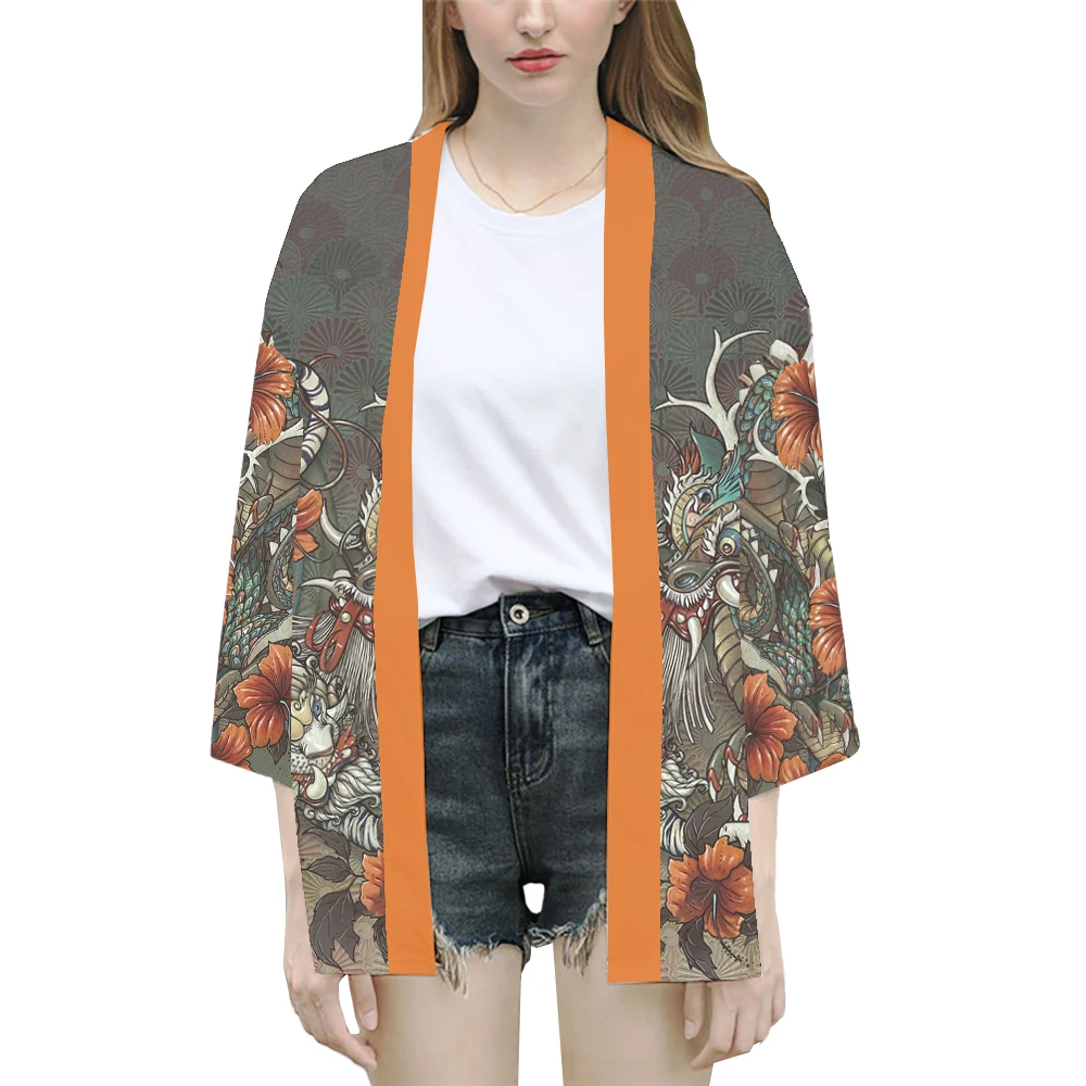 سترة كيمونو يابانية تقليدية جديدة لعام 2024 للنساء كيمونو صيفي للشاطئ للرجال سترة كلاسيكية للخروج نمط هاراجوكو غير رسمي Haori