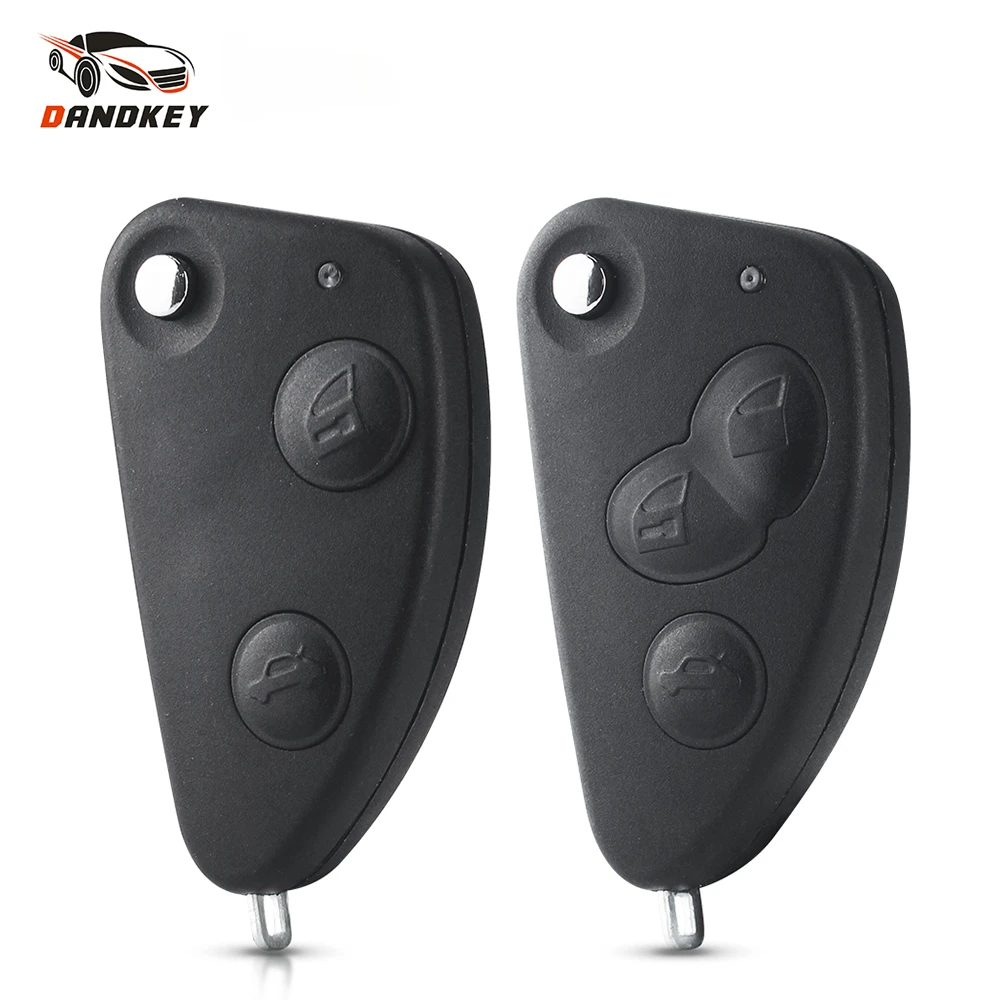 Dandkey 2 3 Buttons Car Flip Remote Key Shell Case Fob Uncut SIP22 Blade For Alfa Romeo 147 156 166 GT Car Key