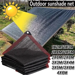 Black outdoor garden sunshade net, terrace sunshade, camping sunshade net, UV protection, HDPE sunscreen fabric, sunshade