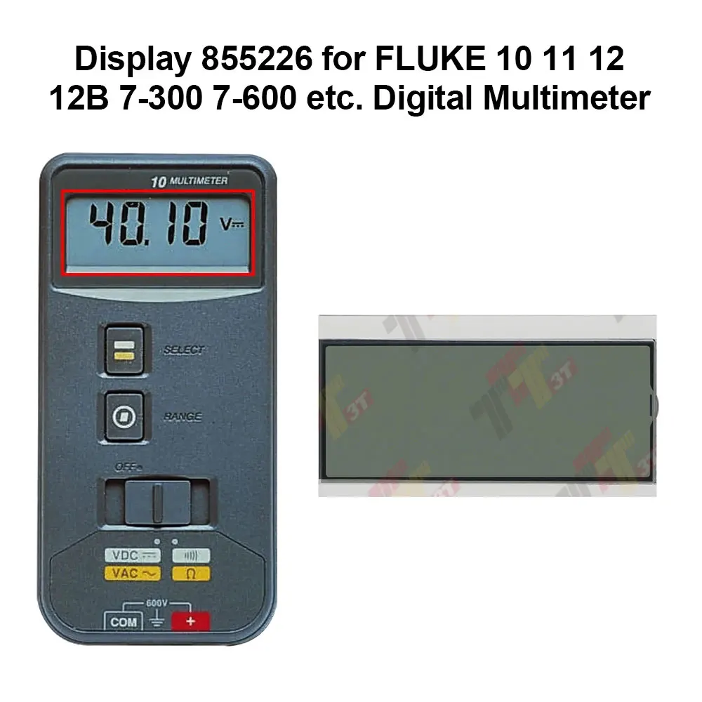 Display 855226 for FLUKE 10 11 12 12B 7-300 7-600 etc. Digital Multimeter