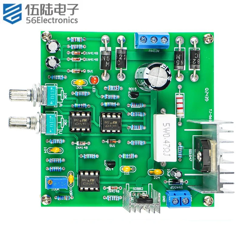 Regulated Power Supply Assembly Parts 0-30V Limiting Protection Voltage Regulator DIY Kits for Lab School