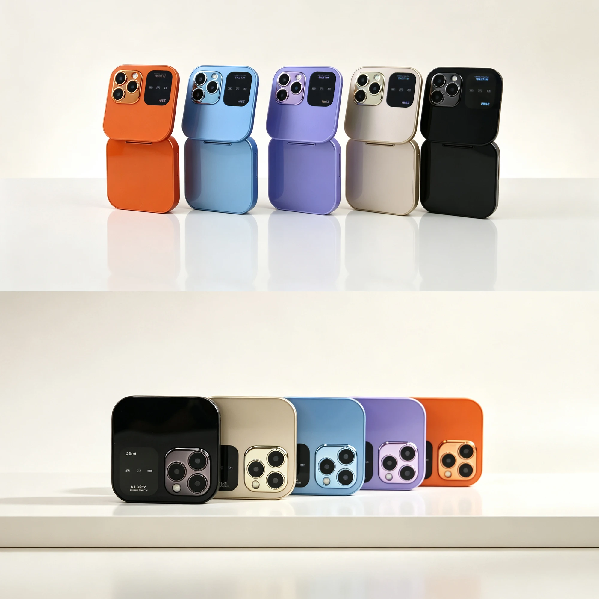 SERVO I16 Pro Mini Fold Mobile Phone 2G GSM Dual SIM Card Speed Dial Video Player Blacklist FM Radio 1.77' Small Flip Cellphone