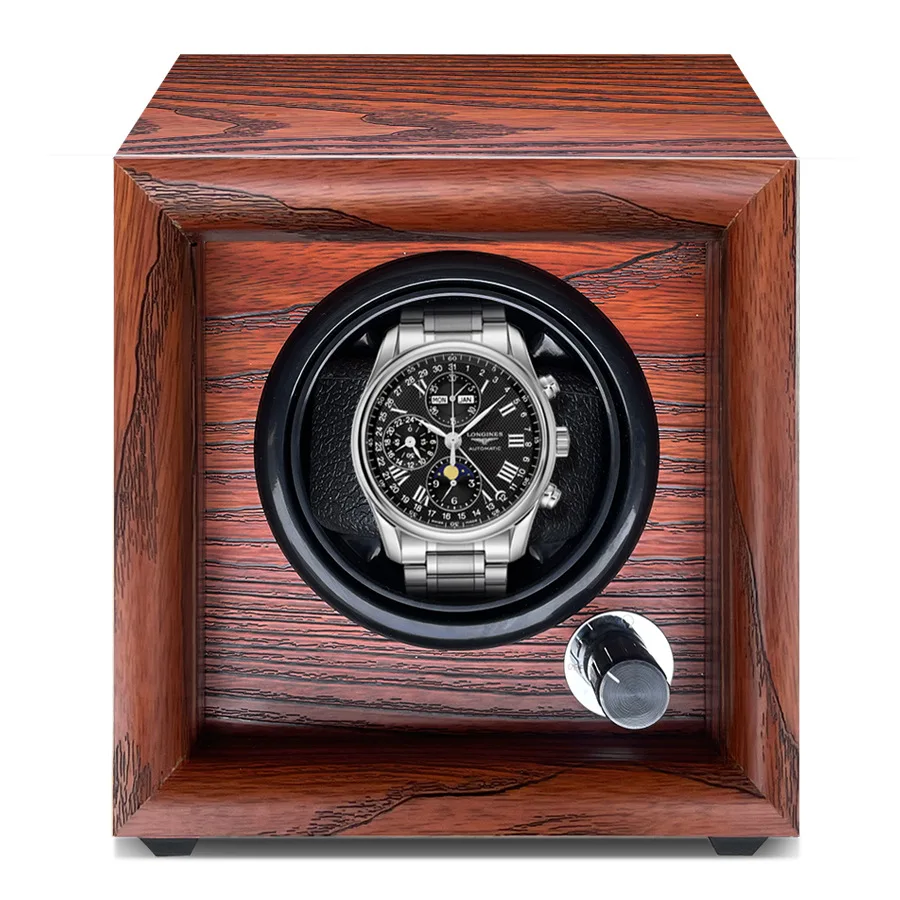 

Automatic Mute Watch Shaker Luxury Wooden Mechanical Watch Winders Display Cabinet Retro Household Watches Storage Box Nice Gift