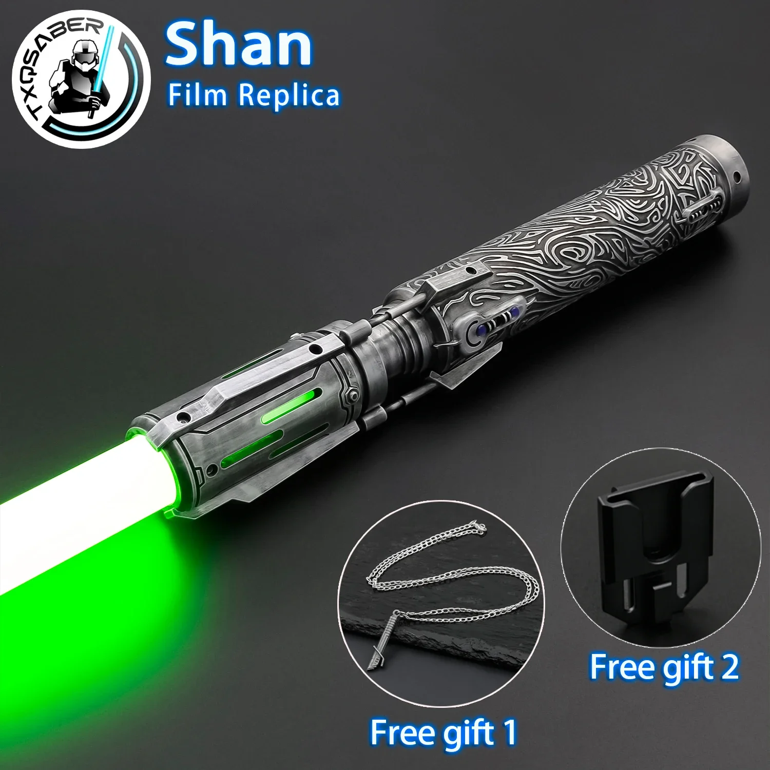 TXQLightsaber High Quality  Shan Replica Metal Hilt Heavy Dueling RGB Pixel Light Sword SNV4 Cosplay Gift 12 Colors