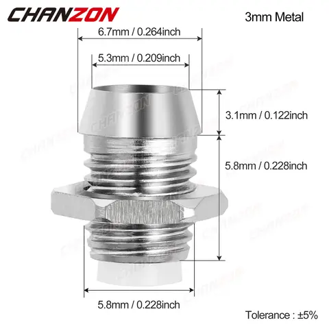 3 मिमी 5 मिमी एलईडी होल्डर सॉकेट क्लिप बेज़ल लाइट एमिटिंग डायोड लैंप बेस कवर मेटल क्रोम प्लास्टिक डिस्प्ले माउंट पैनल बल्ब कप केस 6 best sales एलईडी लाइट बेस - №4