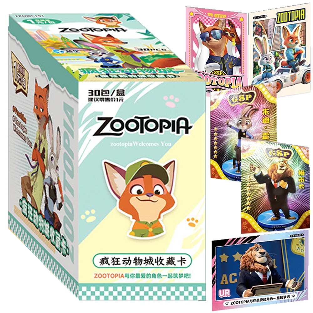 Original Zootopia Card For Children Popular Action Animated Movies Sloth Maurice LaMarche Limited Game Collection Card Kids Toys