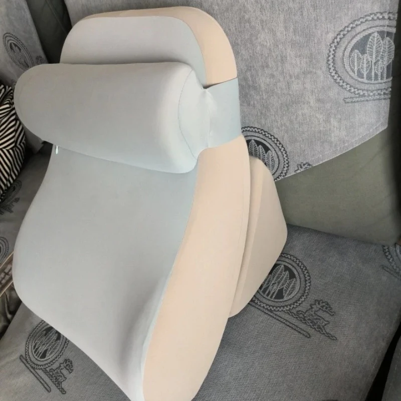 Picture 5: Adjustable Bed Backrest Pillow Ergonomic Support Cushion for Neck Spine Perfect for Reading Relaxing Bedside Cushions