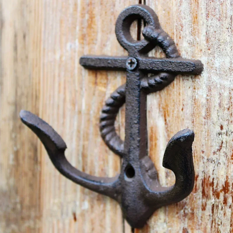 Discounted European Classic Retro Cast Iron Hook Wall Hanging Wall Decoration Clothing Hook Iron Anchor Hook