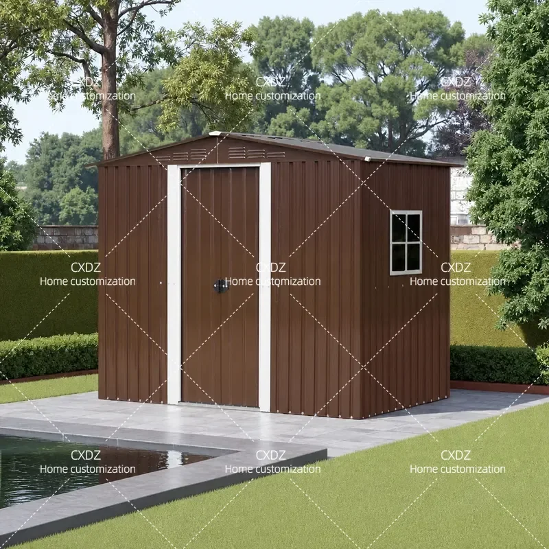 Outdoor Simple Garden Tool Shed Utility Room Detachable Roof Small Mobile Temporary Storage House