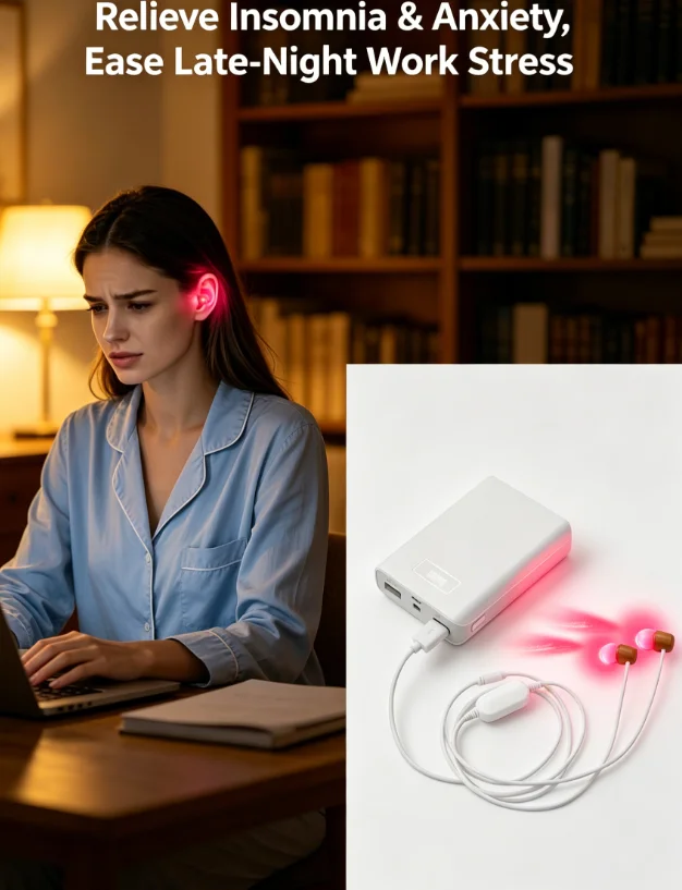 Anti Tinnitus Laser Therapy Red Light Ear Plug Relieving Fluid Deafness Swelling Otitis Health Care Treatment