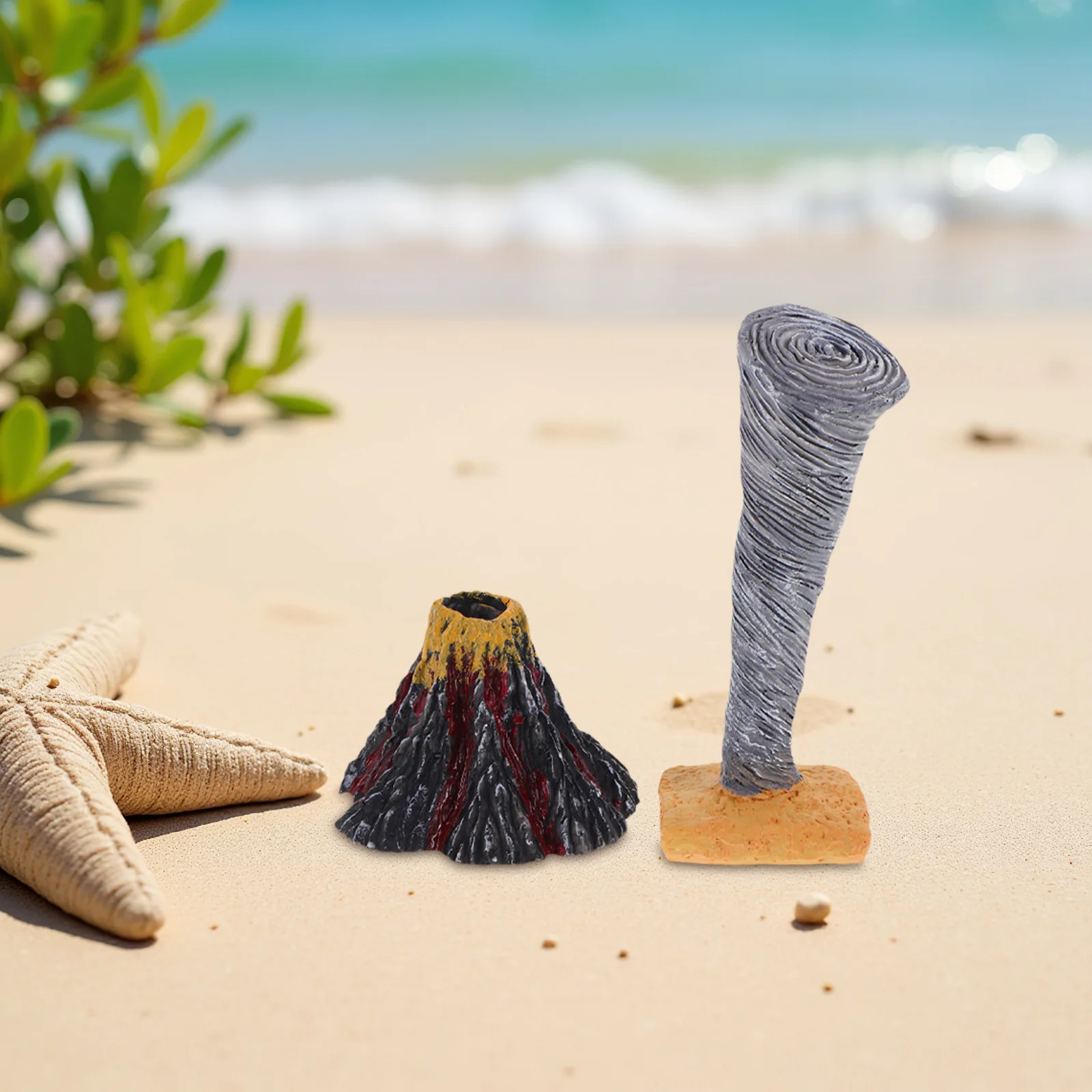 2Pcs Disaster Simulation Teaching Aid Interactive Volcano and Tornado Science Experiment Kit for Children Hands-on Learning Stem