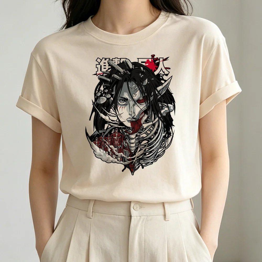 Attack on Titan t shirt women funny japanese goth japan gothic tshirt Retro summer cutecore jojifuku aesthetic
