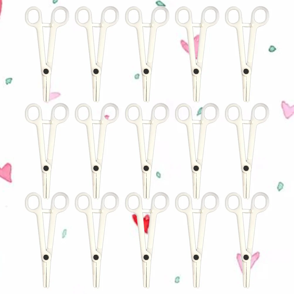 

15Pcs Disposable Diagonal Pliers Premium Silicone Plastic Piercing Tools for Body Nose Lip Tongue Frenulum Use Piercing Clamps