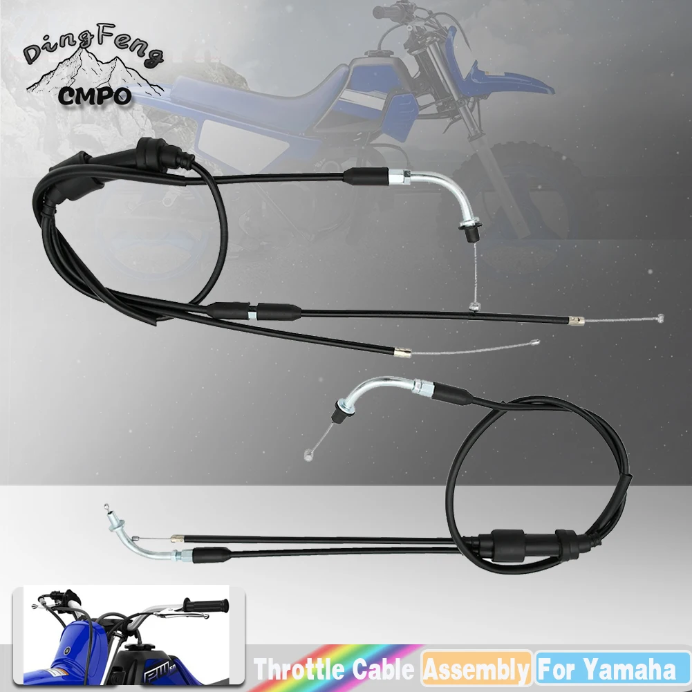 Motorcycle Throttle Cable Assembly For Yamaha PY PY50 Peewee 50 PW PW50 Y-Zinger PW80 BW BW80 1981 - 2015 Motocross Accessories