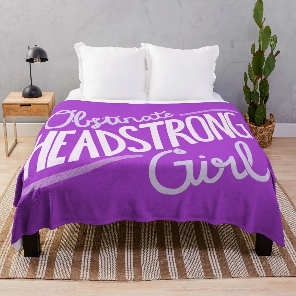 Obstinate Headstrong Girl - Purple Throw Blanket bed plaid warm for winter Blankets