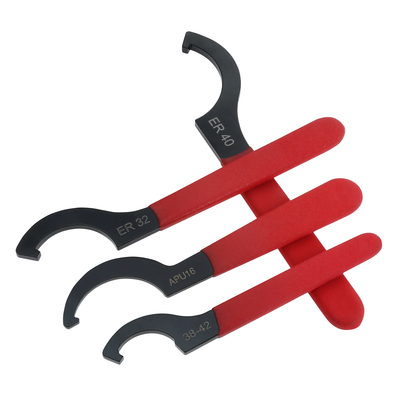 

4pcs Universal Adjustment Spanner Wrench Shock Wrench with 4 Sizes 38-42 APU16 ER32 ER40 for Coilovers Shocks Suspension System