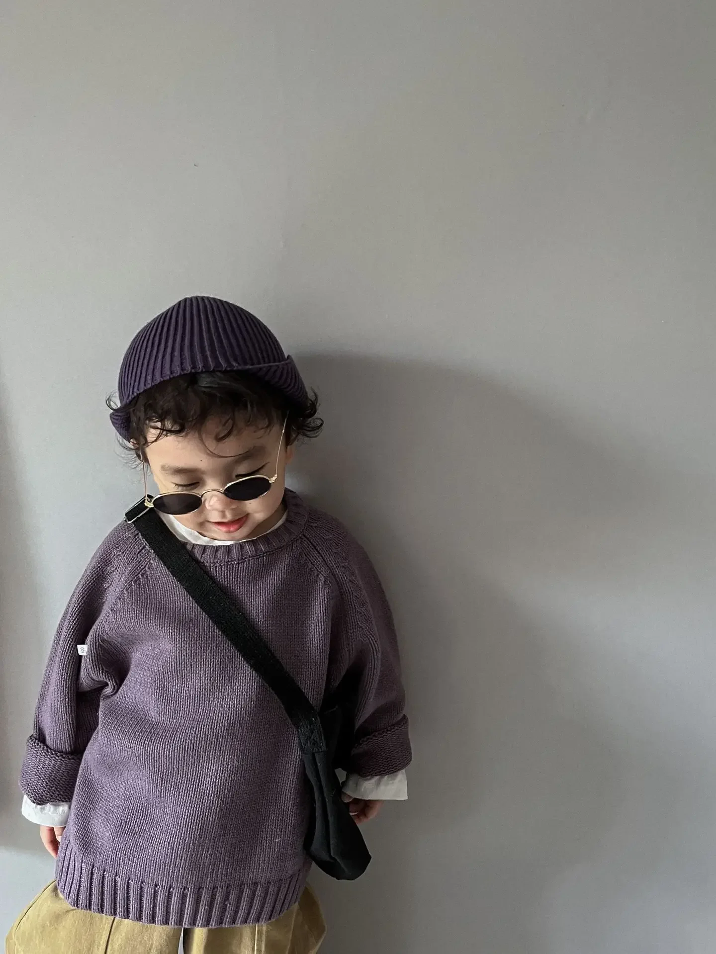 Autumn Winter Kids Clothes Kids Sweaters Boys Girls Knit Pullover Solid Girls Thick Sweater Kids Knit Wear