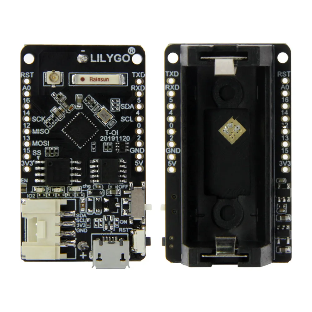 LILYGO T-OI ESP8266 development board rechargeable 16340 battery holder compatible with MINID1 development board