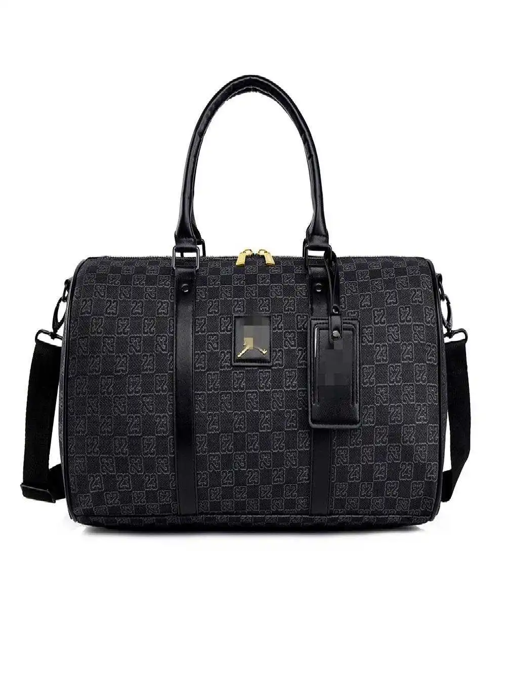 large-capacity-men's-travel-bag-handheld-fitness-short-trip-luggage-bag-canvas-shoulder-bag-waterproof-spring-summer-autumn