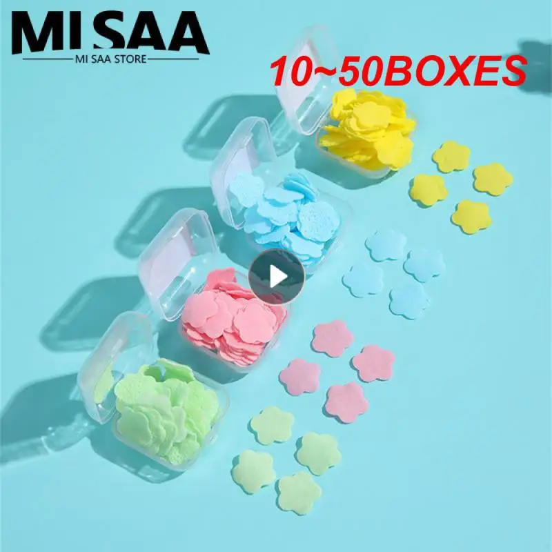 10~50BOXES Disposable Soap Flakes Easy To Use High-quality Disposable 100 Pieces/box Bathroom Supplies Flower Shaped Soap Flakes