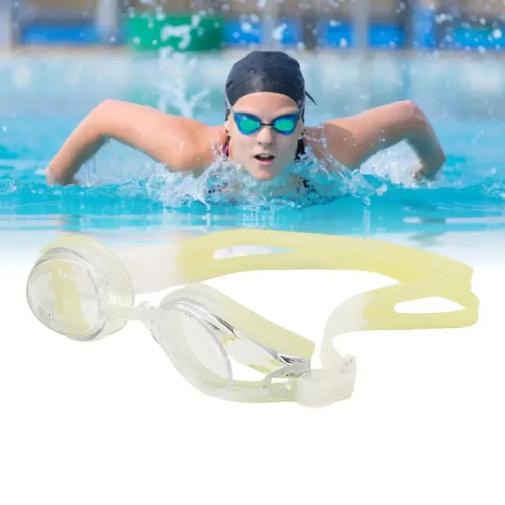 

Swimming Goggles Waterproof Ergonomic Design Adjustable with Nose Pad Protective Silicone Summer Fog-Proof Swimming Goggles
