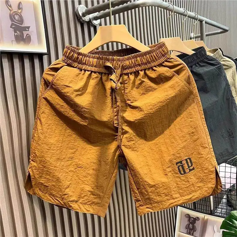 

High-End Quick-Dry Ice Silk Men's Shorts Summer Lightweight Loose Fit Four-Five Inch Casual American Style Workwear