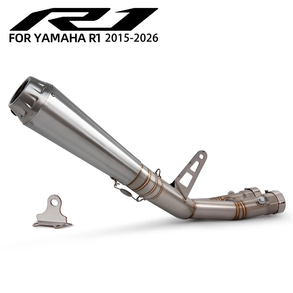 

Motorcycle Exhaust Tail Pipe Slip on Line Sport Racing Escape Kit with DB Killer Muffler For Yamaha R1 R1M 2015-2026