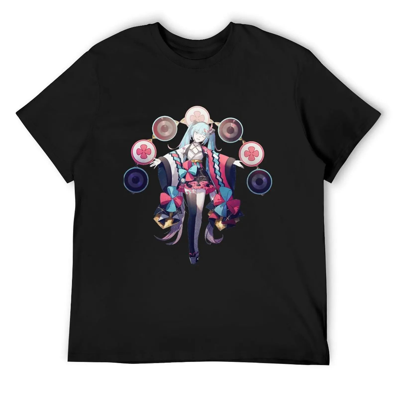 

Vocaloid Miku T-Shirt animal prinfor boys summer clothes Blouse clothing for men