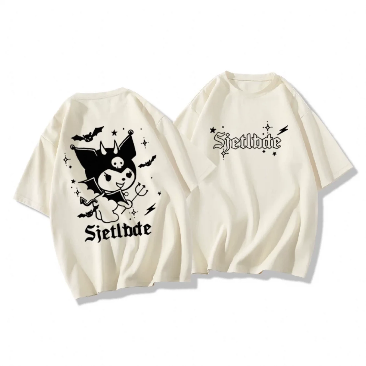 

New English Printed Short Sleeve T-Shirt Crew Neck Summer Loose Versatile Student Casual Breathable Comfortable Top