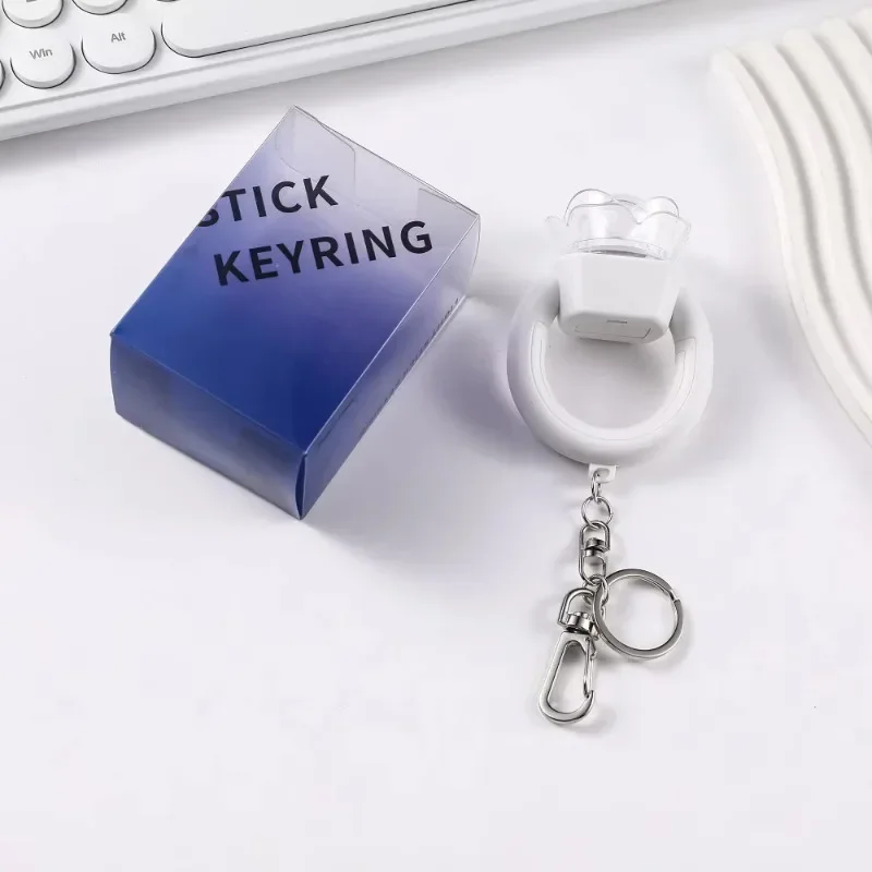 New Kpop Group Mini Light Stick Keychains Electronic Lights Bag Pendant Keyrings For Women Girls Gifts