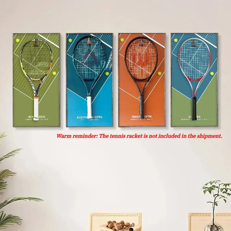 Tennis Racket Display Frame High‑Quality Aluminum Alloy Wall Mounted Decor Picture Frame