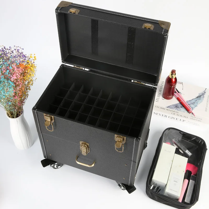 Beauty, nail, and makeup box, professional multifunctional, large capacity, multi-layer embroidery, eyebrow, and makeup