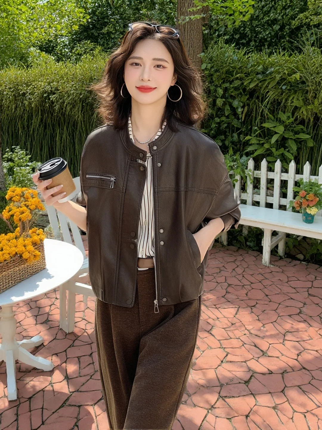 or-decontracte-femmes-jaet-2025-automne-nouveaux-vetements-de-travail-amples-manteau-en-cuir-pu-sens-avance-faion-petite-taille-dames-manteau